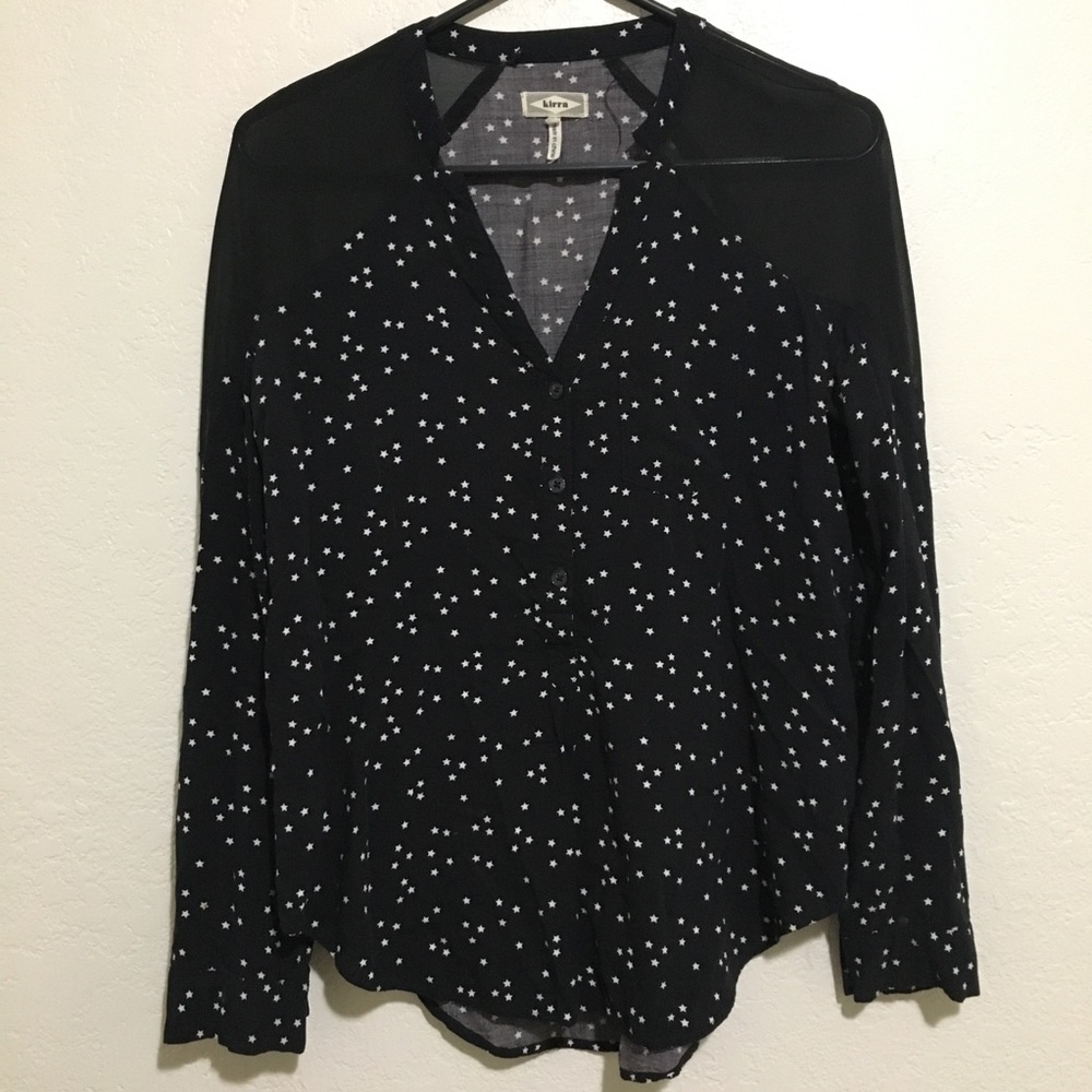 Kira black long sleeve blouse